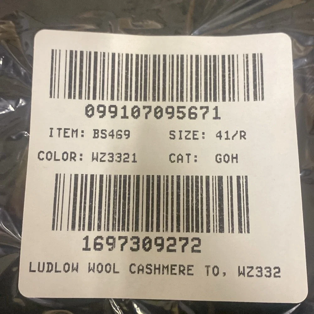 J Crew Ludlow topcoat in wool blend BS469